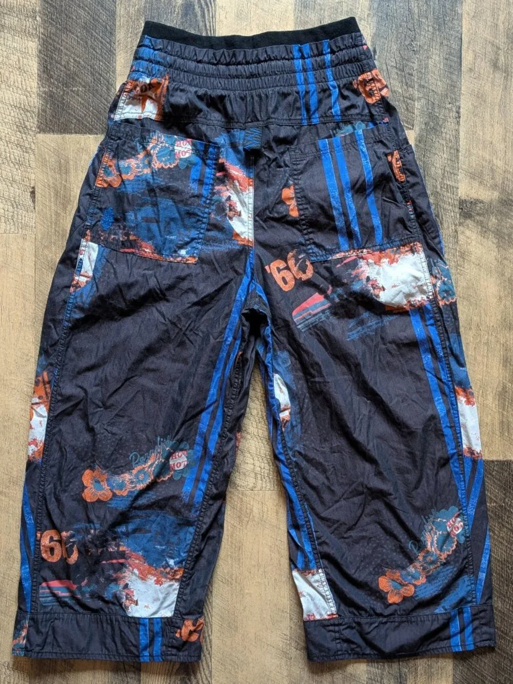 Free People Movement Floral Printed Fresh Start Pants XS Black
